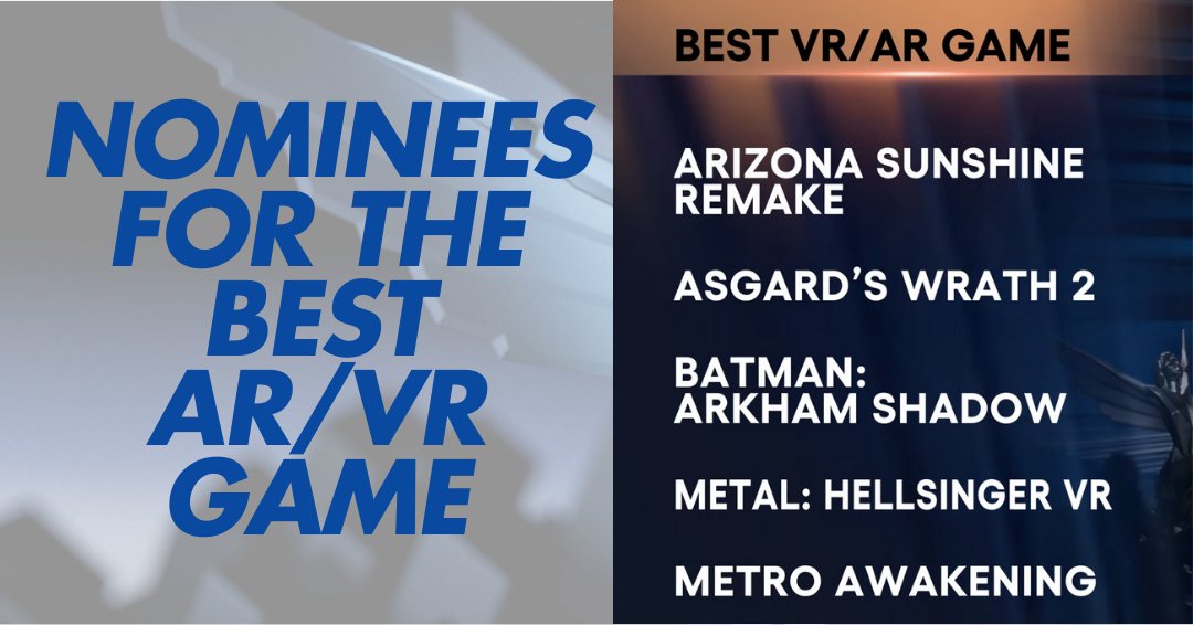 devplaynetwork's tweet photo. 🏆Best AR/VR Game Award 🥽 Immersion at its finest! Batman Arkham Shadow took home the Best AR/VR Game Award at #TheGameAwards2024 

@Camouflaj #BestVRGame #ARVRGaming #ImmersiveGaming #GamingInnovation #TheFutureIsVirtual #GameAwards2024 #NextLevelGaming #dpn #devplaynetwork https://t.co/ZVhea3dlaQ