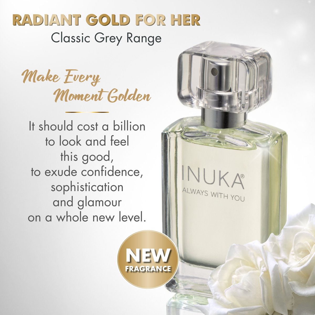 InukaFragrances's tweet photo. RADIANT GOLD FOR HER _ Classic Grey Range 30ml
The 30ml Perfume enchants with its luxurious blend of fruity, floral, and warm notes, creating a scent that is as captivating as it is empowering.
#INUKA #AlwaysWithYou #FragranceFriday #RadiantGold https://t.co/qQxP2j9YyB
