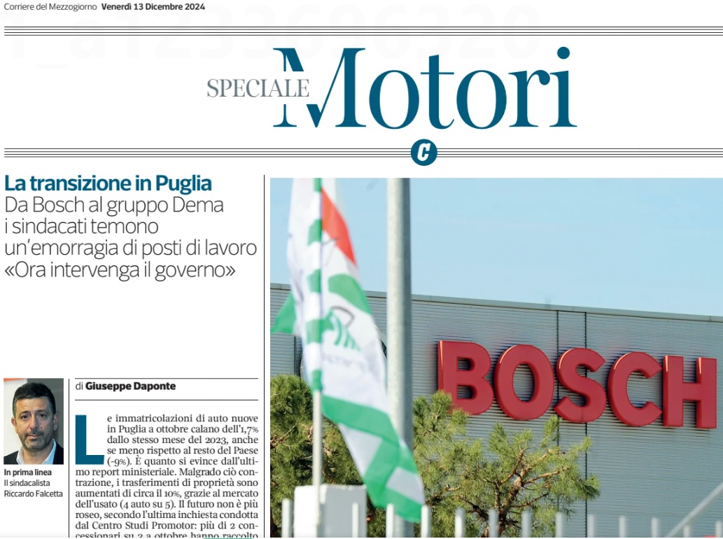 A che punto è la crisi nel settore meccanica e automotive pugliese? L'elettrico resta al palo, anche per la concorrenza cinese. Ma l'industria europea ha ancora carte da giocare, prima che sia troppo tardi.
Ne parliamo oggi nello Speciale #motori del Corriere del Mezzogiorno