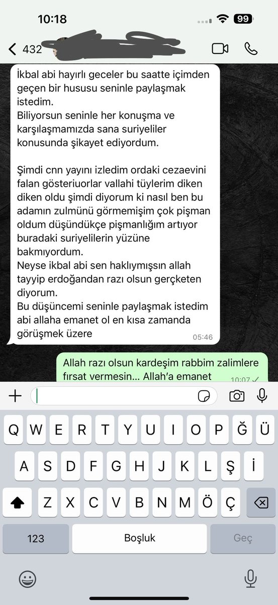 Güne böyle bir mesajla başladım.

Kardeşimizinde dediği gibi;
Rabbim Recep Tayyip Erdoğandan razı olsun..

Hayırlı Cumalar