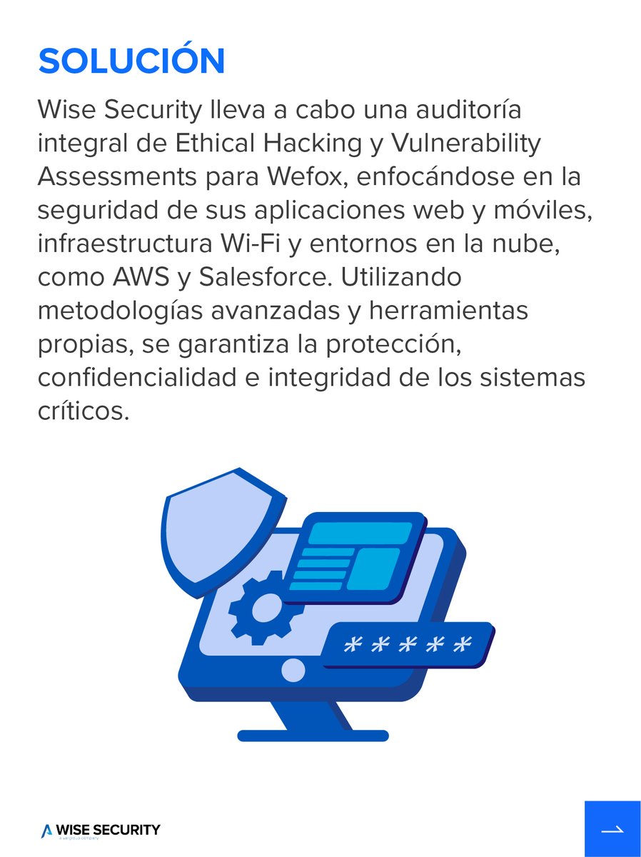 WSG127's tweet photo. 🚀Wefox, la aseguradora digital líder en Europa, confió en Wise Security para auditorías de Ethical Hacking y reforzar su ciberseguridad.

✔️ Protección avanzada
✔️ Migración segura a AWS
✔️ Confianza mejorada

Descubre más en el carrusel👇

#WiseSecurity #EthicalHacking #Wefox https://t.co/27TdeSKSWn