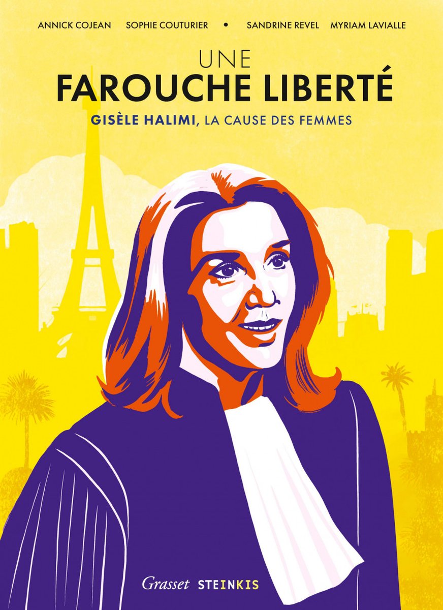 #VendrediLecture Le roman graphique "Une Farouche Liberté - Gisèle Halimi, la Cause des Femmes" de Annick Cojean, Sophie Couturier, Sandrine Revel et Myriam Lavalle aux éditions <a href="/Steinkis/">Steinkis éditions</a> 
"On ne naît pas féministe, on le devient !"