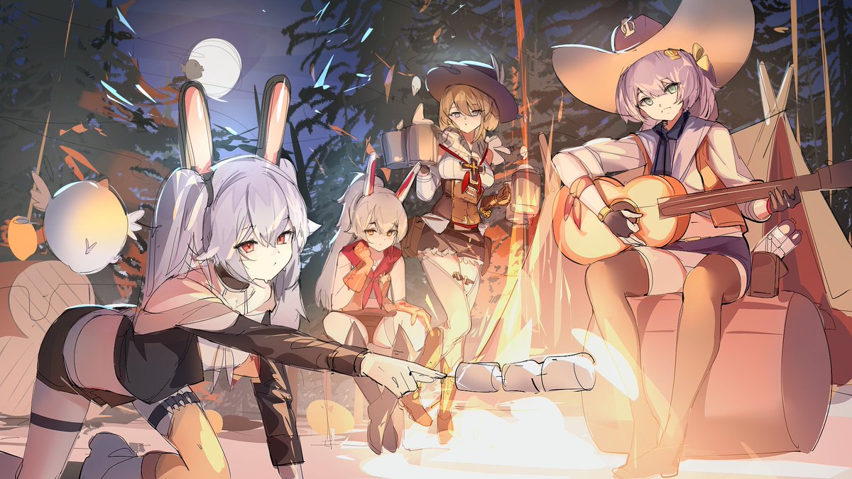 ジャベリン(アズールレーン) ,ラフィー(アズールレーン) 「<-----     ----->#皆さんラフと塗った後を見せてくだ」|Janyhero @FANBOX |のイラスト