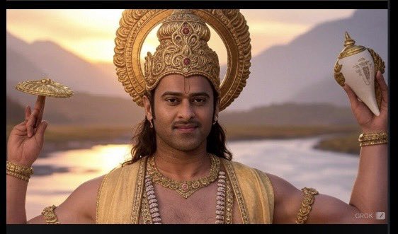 Vishwa0911's tweet photo. #Prabhas as #LordVishnu โค๏ธโ๐ฅ๐ฅ๐๐ป
#Vishnu #AI #Grok2images #Hindu #Dieties #Aura #Divine https://t.co/sYFlNvNqPI