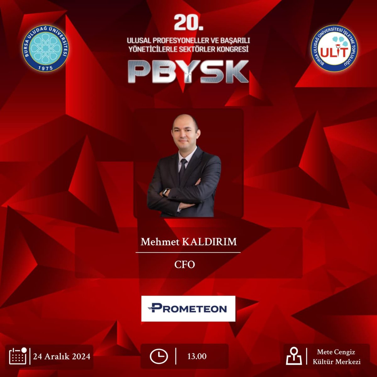 ulit1998's tweet photo. Üniversitemizin 50. yılını taçlandıran ve bu yıl 20. kez düzenlediğimiz en prestijli etkinliğimiz, PBYSK (Ulusal Profesyoneller ve Başarılı Yöneticilerle Sektörler Kongresi) ile 23-24 Aralık'ta Mete Cengiz Kültür Merkezi’nde sizlerle buluşuyoruz!🤩 https://t.co/17rBgObCff