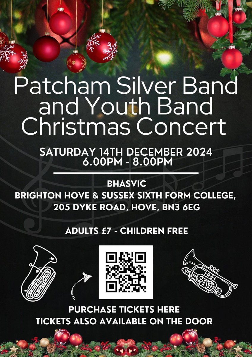 One more sleep till our concert. Tickets at patchamsilverband.org or on the door #brass #christmas #brighton