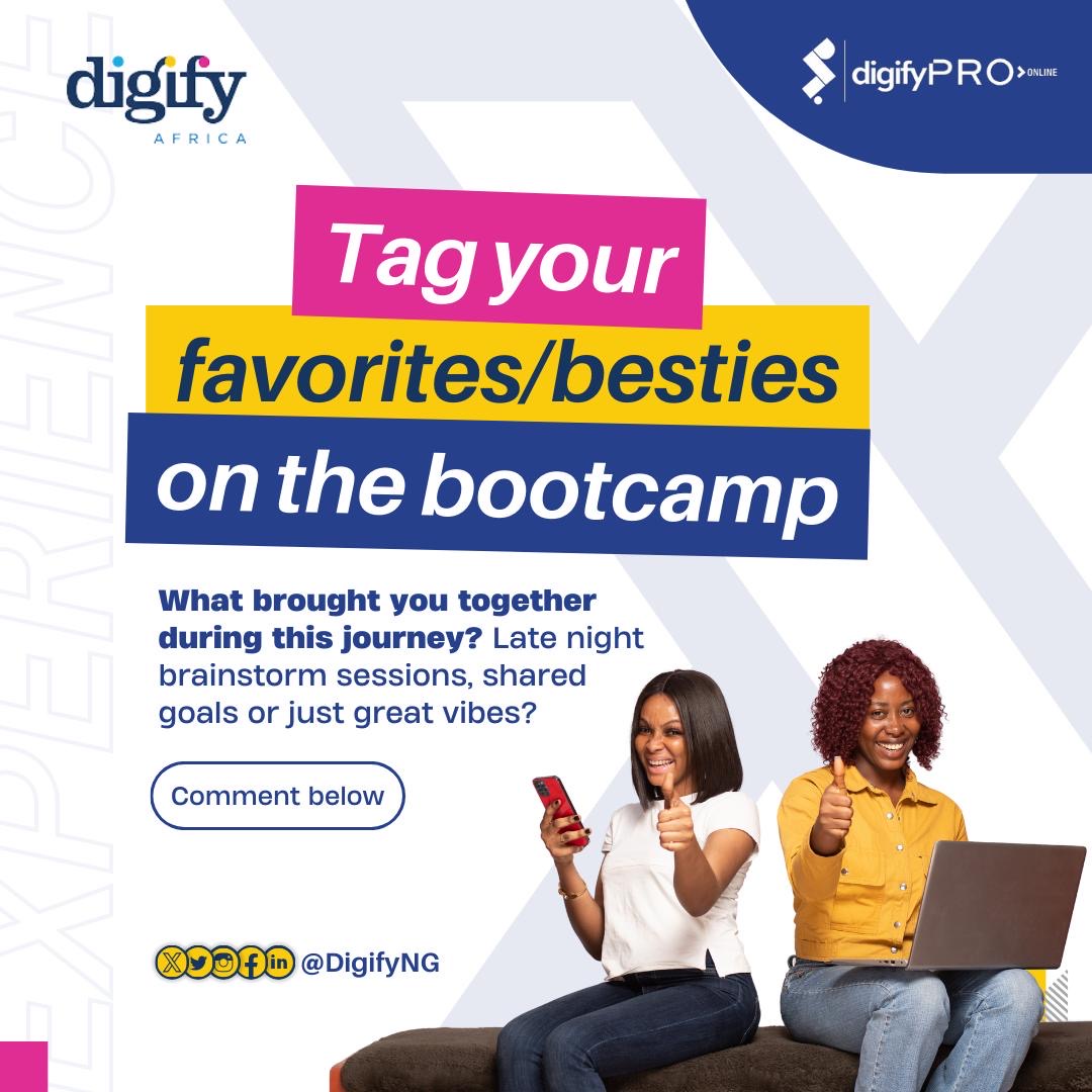 iamakin27's tweet image. Shoutout to my amazing bootcamp besties Rukayat @OlaleyeRukayat2  who made this journey unforgettable! Your support, creativity, and teamwork were everything. Tagging you with love! 💙 #DigifyPro #DigifyNG #DigitalMarketing @digify_NG”