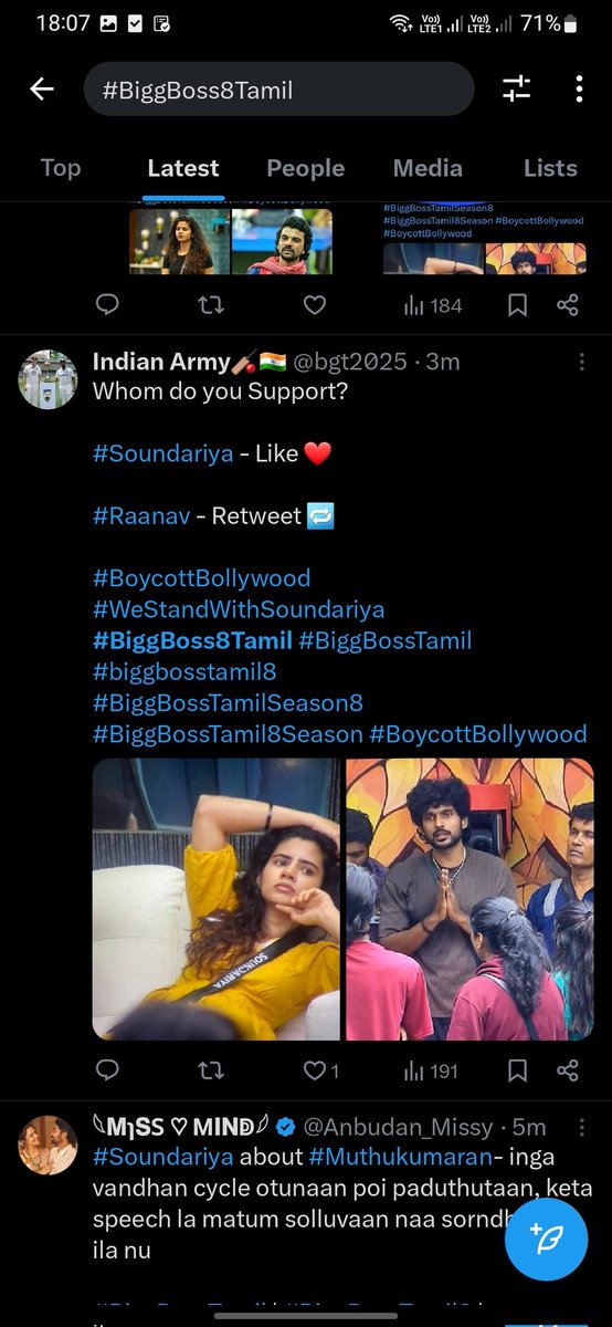 JK_FCc's tweet photo. @VT4ever_ @itzSekar Meanwhile #Bully akka #Soundary hindi team, 

#BiggBossTamil8 https://t.co/xrx0pHPRZX