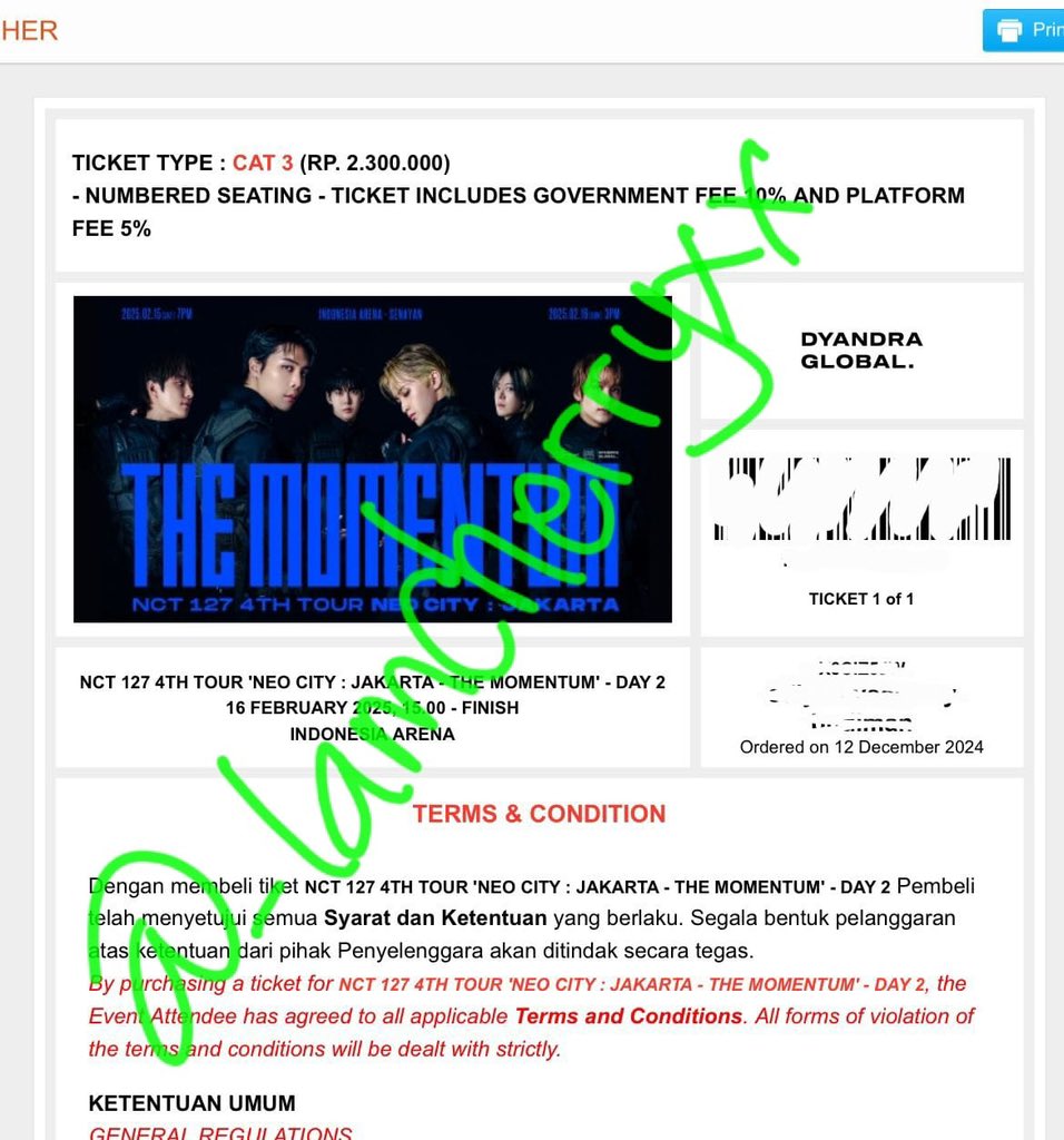 [GIVEAWAY ALERT]

・❥・ 1 Tix NCT127 The Monentum in Jakarta
🌱CAT 3 Day 2🌱
・❥・ 50k for 2 NCTzen
*ೃ༄ By <a href="/_iamcherryxx/">Cherryyss🍒</a>

⟢ Follow <a href="/_iamcherryxx/">Cherryyss🍒</a>
⟢ RT &amp; Like are appreciated
⟢ NCTzen Only (Show ur Bias🥰)

⏰ End : 31 January 2025 19.00 WIB

Good Luck 🍀