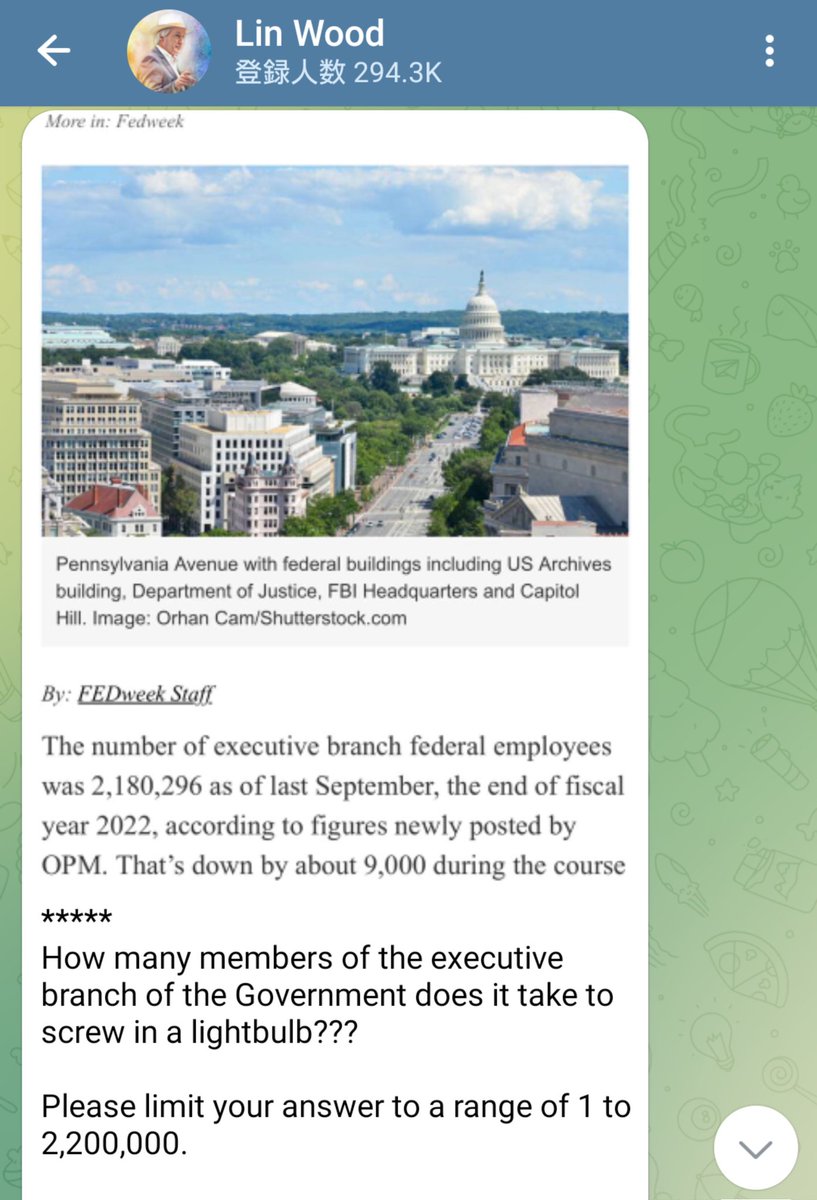 yoshikoo00's tweet image. *****
How many members of the executive branch of the Government does it take to screw in a lightbulb???

Please limit your answer to a range of 1 to 2,200,000. 

Thank you. 

Lin 🙏❤️🇺🇸
FightBack.law

#LIGHTBULBCHALLENGE