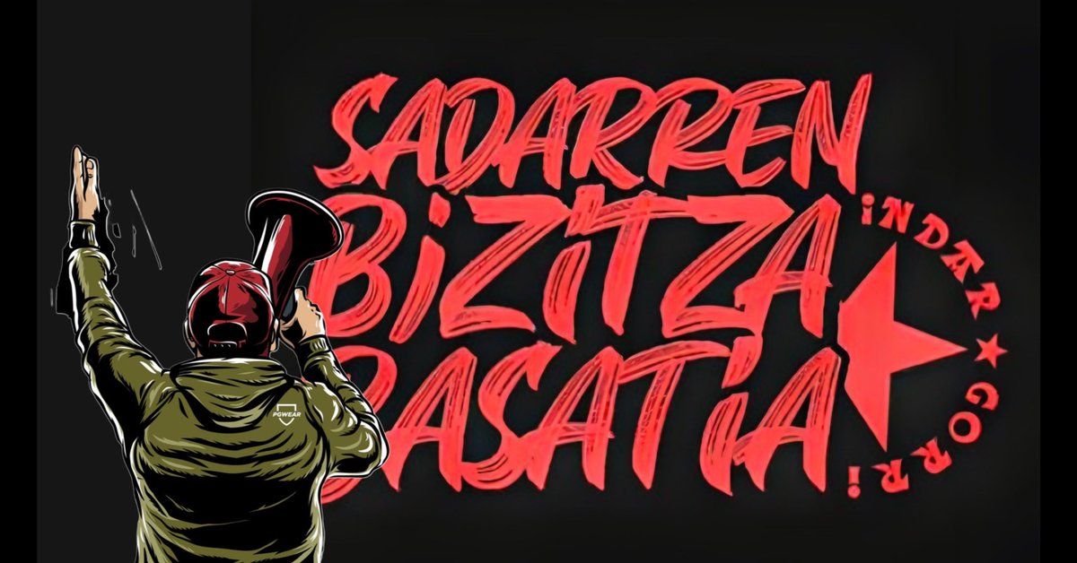 Si este colectivo sigue vivo a pesar de todo lo que ha padecido, es por su carácter: Dedicación, voluntad, resistencia, empeño, compromiso, nunca darse por vencidos. Esta identidad, es nuestra fuerza… (1987/2024)
ZORIONAK INDAR GORRI,
37 URTE… TA SEGI AURRERA!!!