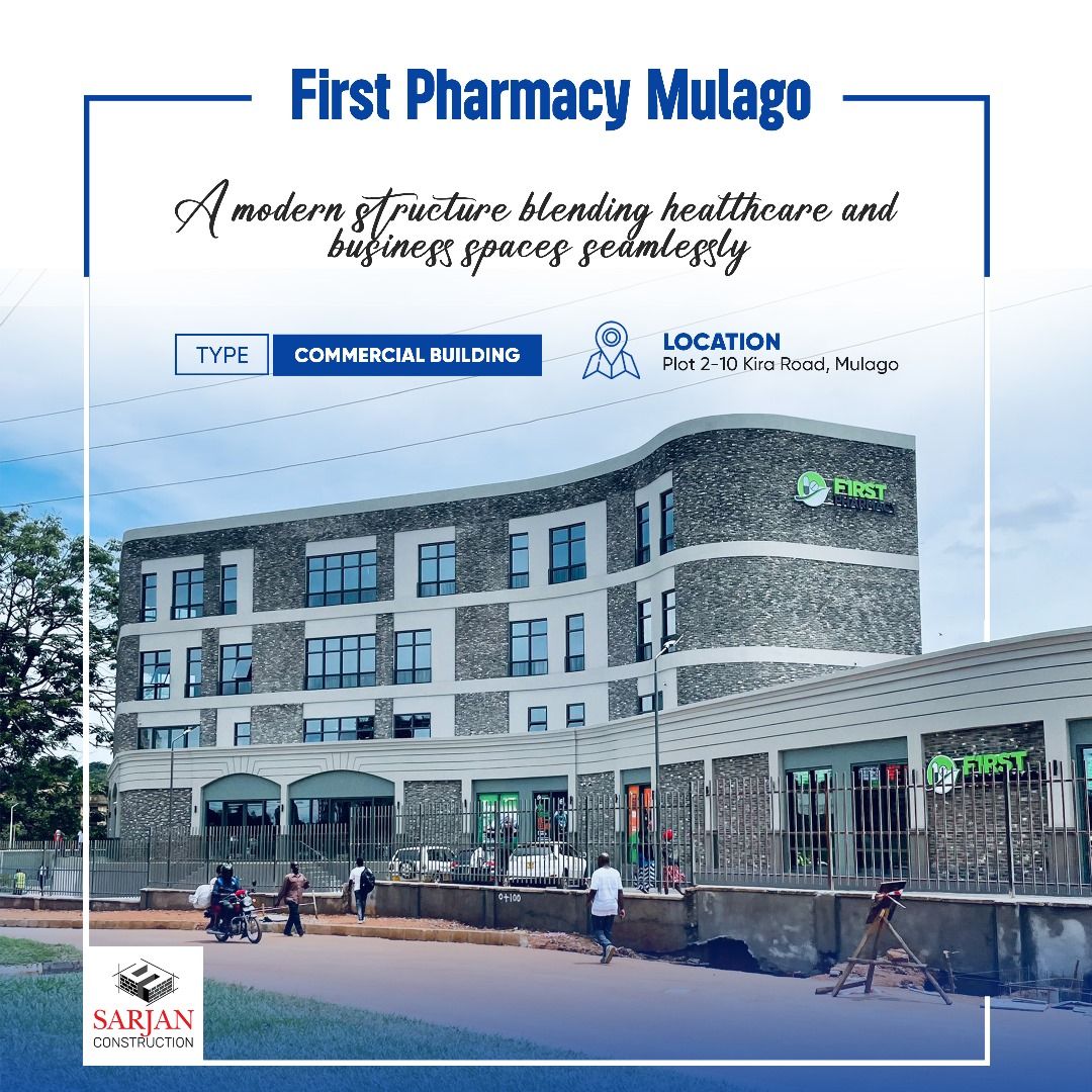 Sarjanugandaltd's tweet photo. Weβre proud to unveil First Pharmacy Mulago! A state-of-the-art facility blending modern design with purpose at Plot 2-10 Kira Rd. A testament to quality & innovation. Stay tuned for more! πΌπ₯
#SarjanConstruction #BuildingWithPassion #HealthcareReimagined https://t.co/6MBtmBpGbH