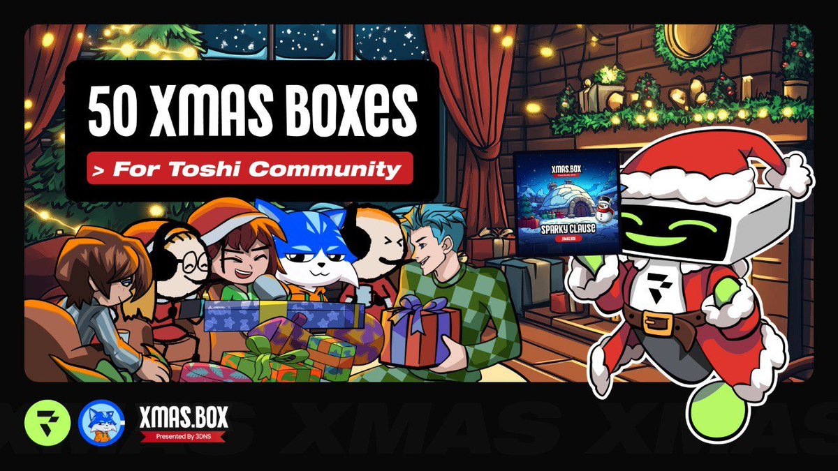 Toshi's tweet photo. Toshi x @3dns_inc https://t.co/6nmHJSmZDQ Giveaway 🎉

To celebrate the launch of https://t.co/6nmHJSmZDQ by 3DNS, we’re giving away 50 boxes to our community! 🙌

🎁  50 https://t.co/YjprLcb0Vn (50 winners)
📅  Dec 12 - January 1st 11:59 AM UTC

How to Join?
- Follow @Toshi_base and @3dns_inc
- Retweet and Like this tweet
- Comment your wallet address below!
