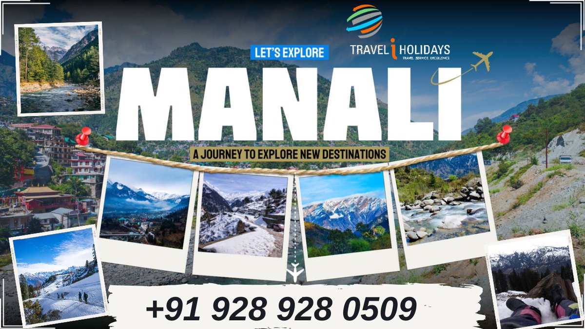 TraveliHoliday's tweet photo. Discover the Enchanting Beauty of Manali with Travel i Holidays! Manali, a picturesque hill station nestled in the Beas River Valley, offers breathtaking landscapes, adventure sports, and serene temples. Travel i Holidays offers a variety of tour packages to explore   Manali. https://t.co/5NspsdPlZ1