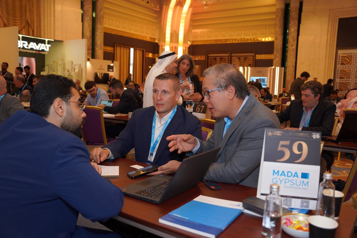 gbbventure's tweet photo. We were delighted to host Mada Gypsum Company as Gypsum Partner at the 16th Real Estate Development Summit - Saudi Arabia | Luxury Edition.

Register now for our upcoming summits - https://t.co/LCpRPAzZUy

#redssaudiarabia2024 #redssaudi2024 #redsummit #gbbventure #gigaprojects https://t.co/prQarY8ubk