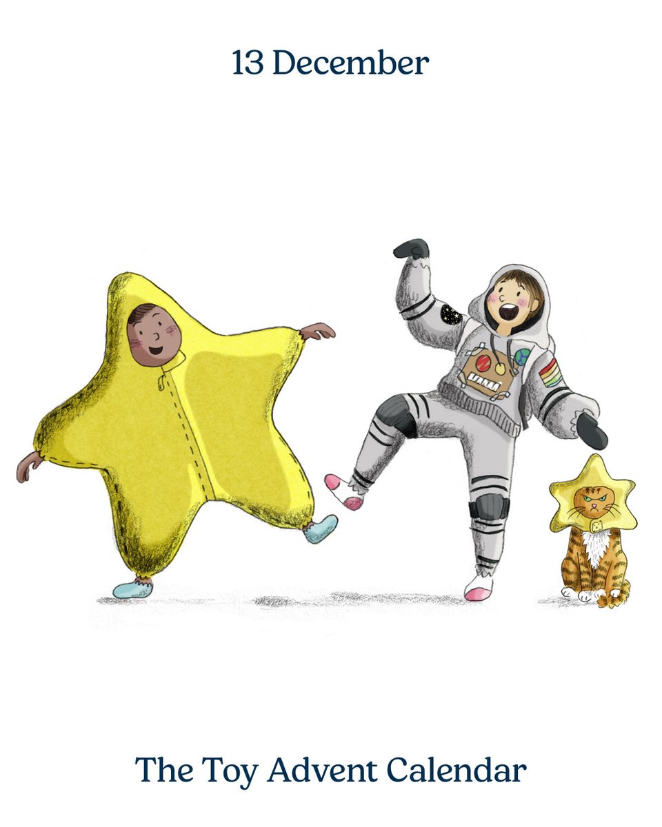 TheToyPress's tweet photo. We're back inside our space edition for day 13 of The Toy Advent Calendar. They may not be Christmas stars but we think this super image by Evelyn Marsh is pretty festive!

There's still time to get yourself a copy before the big day!

#adventcalendar #adventcalendar2024 #advent https://t.co/kRWo3uS6ir