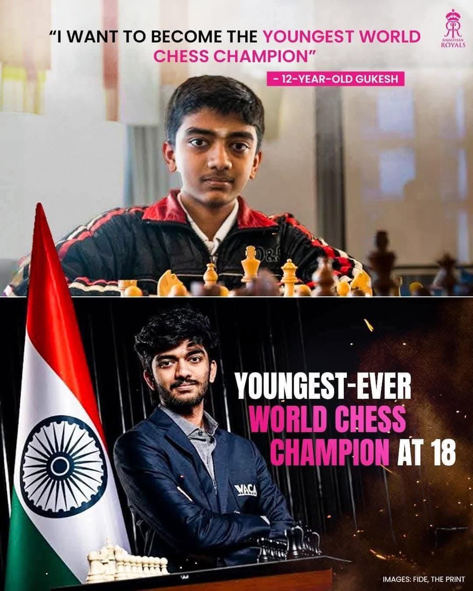 Vikesh_mandula's tweet photo. Congrats to @DGukesh garu,incredible to become youngest world champion at 18!! 🇮🇳 https://t.co/HCLJf3BrvH
