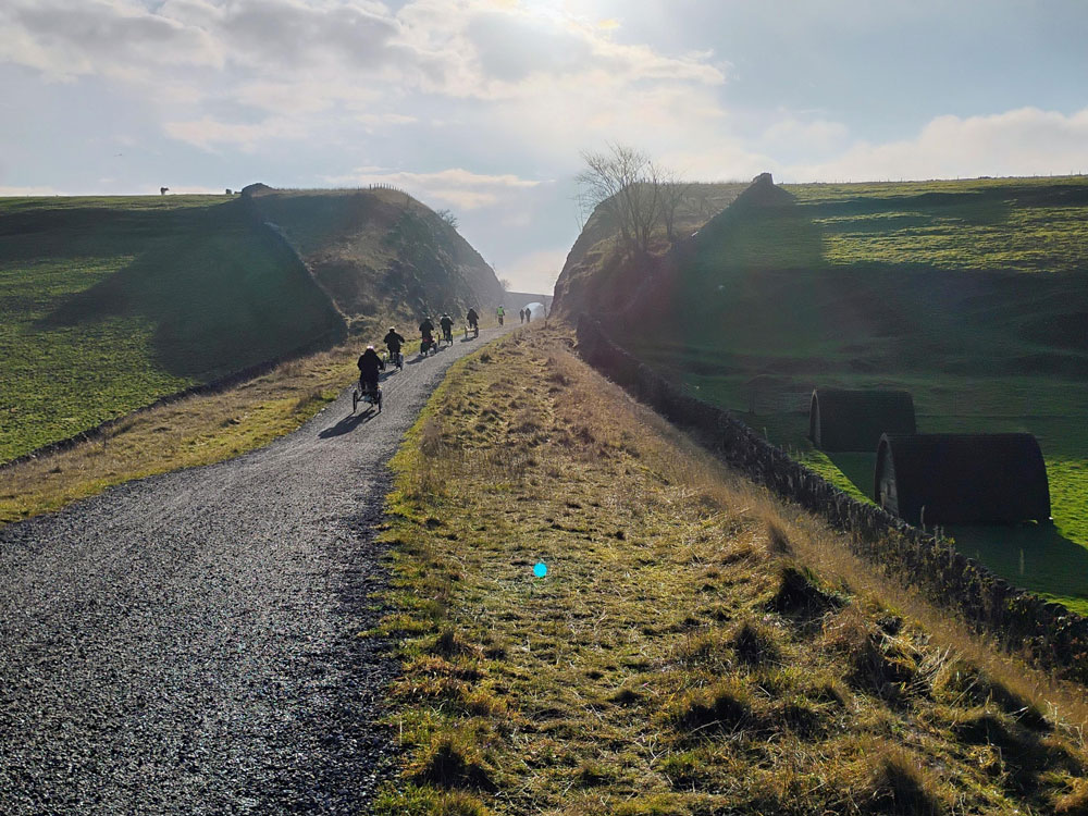peakdistrict's tweet photo. The winter sunshine made for another great #PeaksOfHealth outing last week. Thanks to #OurVisionOurFuture for joining us! 🚲
If you know a community group who might be interested in getting out for a cycle ride please get in touch; we've got a whole fleet of accessible bikes! 😀 https://t.co/LPZdPNrkSI