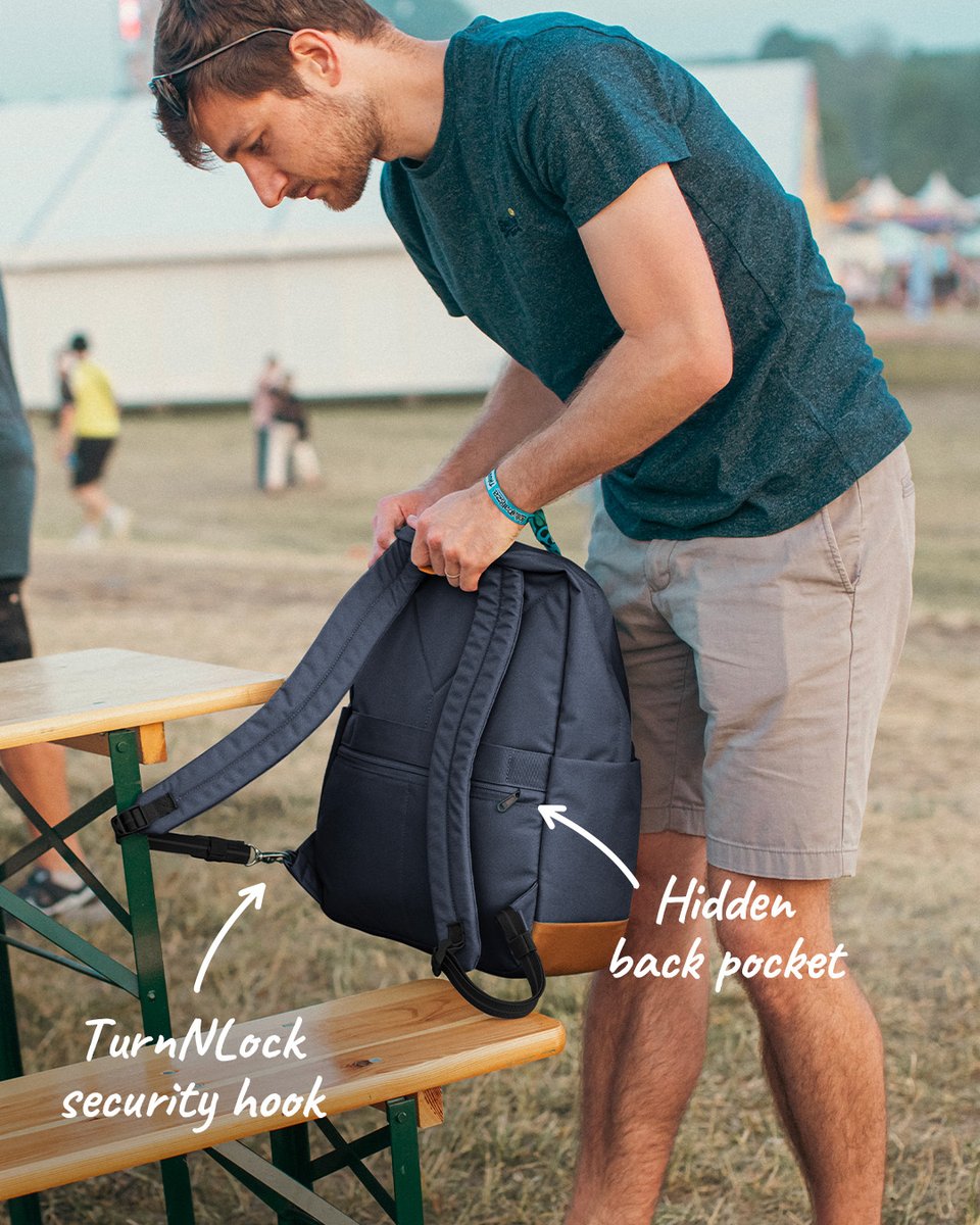 In addition to secure zippers, slash-resistant materials, and an RFID-blocking pocket, the Pacsafe GO 25L Anti-Theft Backpack also features a hidden back pocket to store your valuables and a security hook that allows you to anchor your bag to a fixed object. 🔒✔️