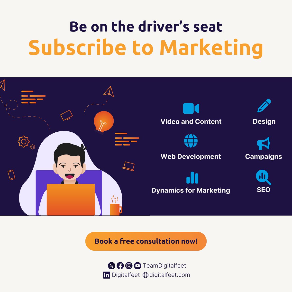 TeamDigitalfeet's tweet photo. IT leaders and decision-makers, we understand your struggles!

Get an access to an all-around marketing department suitable for your company's needs with #Digitalfeet!

👉 Let's talk! Book a free consultation now: https://t.co/wttIUeQjf5

#DigitalMarketing #SubscribetoMarketing https://t.co/rtudREpGJg