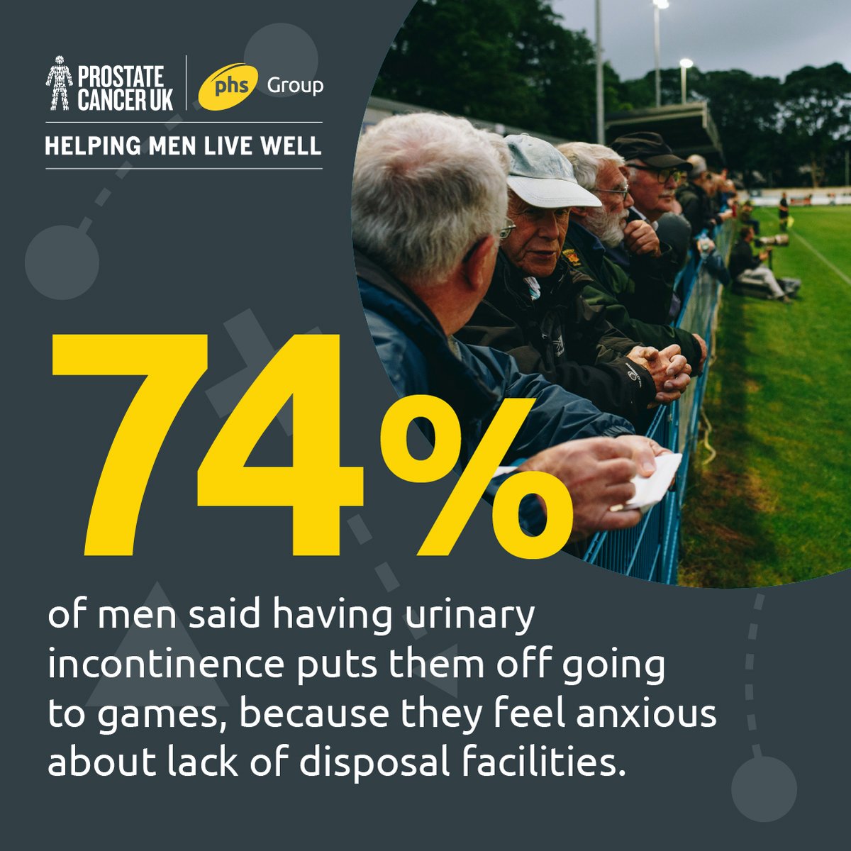 phsgroup's tweet photo. Help us get men living with incontinence Back in the Game.
Join the BOG STANDARD movement and help create a world where no one has to worry about finding the right facilities to dispose with dignity >> https://t.co/ZB3R9rYBme
#BOGSTANDARD #BackInTheGame #DisposeWithDignity https://t.co/SivCWqtfg5