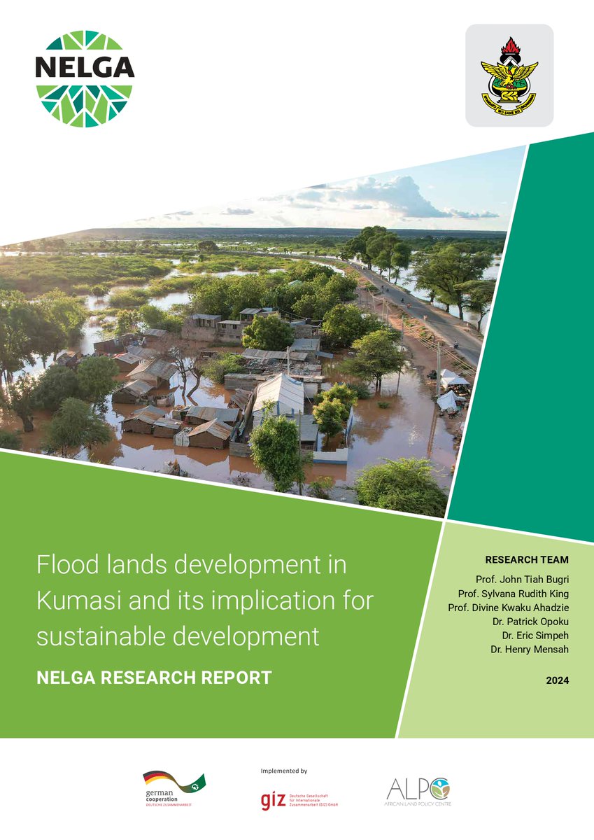 NELGA_AU's tweet photo. New Publication Alert! 🌍📘
Network of Excellence on Land Governance in Africa -@NELGA_AU announces the release a collaborative Research Report with KNUST
📖#Flood Lands Development in Kumasi and Its #Implications for Sustainable Development.
Read:
https://t.co/eX20jYAr6w https://t.co/D6gbEJGMwa