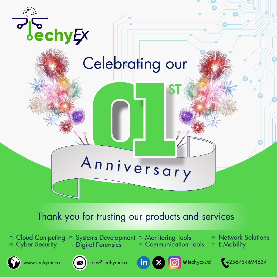 Here's to one year of technological adventures, and to countless more innovations yet to come!

🚀 TechyEx: Turning Tech Dreams into Digital Realities 🖥️

#TechyExAt1
#Technology
#Innovation