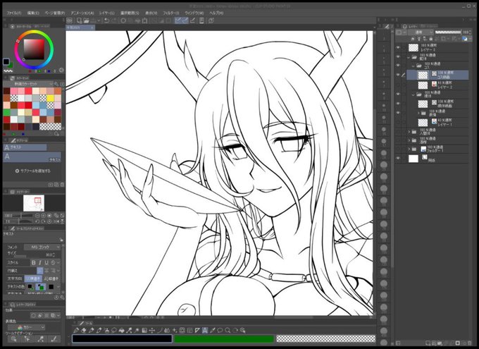 ライブでここまで進みました #今日のライブ進捗 #ファンサイト絵 https://t.co/5v11OTtfDy 