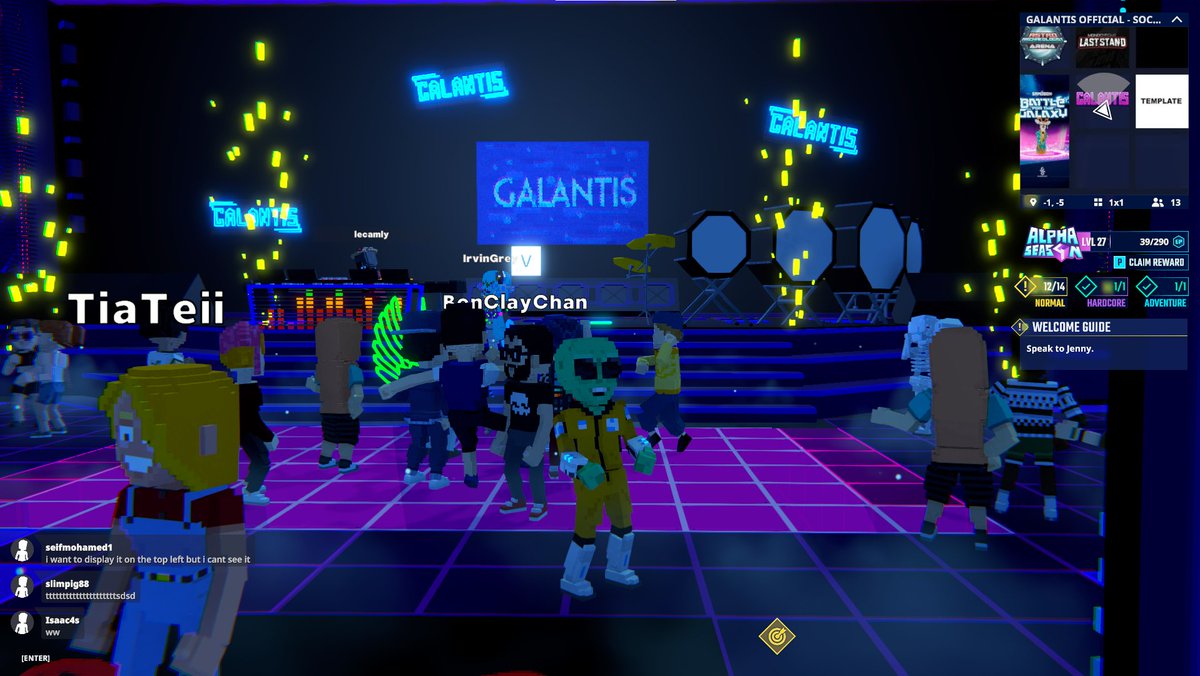 altkido's tweet photo. Rocking out at the @wearegalantis Stage in @TheSandboxGame. The virtual crowd is going wild! 🎉🔊 https://t.co/4buoVE84rd #TheSandbox #AlphaSeason4 #AS4SocialChallenge https://t.co/saX2IrTqq0