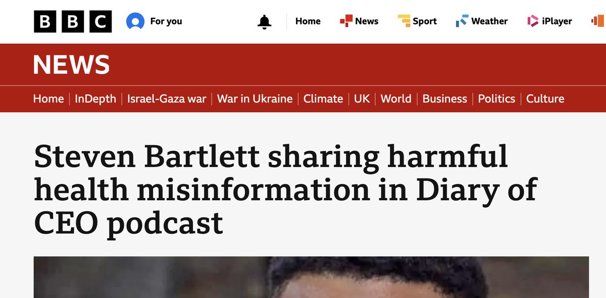 Tony_Royle's tweet image. You can guarantee that if this is the BBC headline, Mr Bartlett must be sharing some useful information. I, for one, certainly advise a ketogenic diet if I am asked to help someone suffering from cancer.