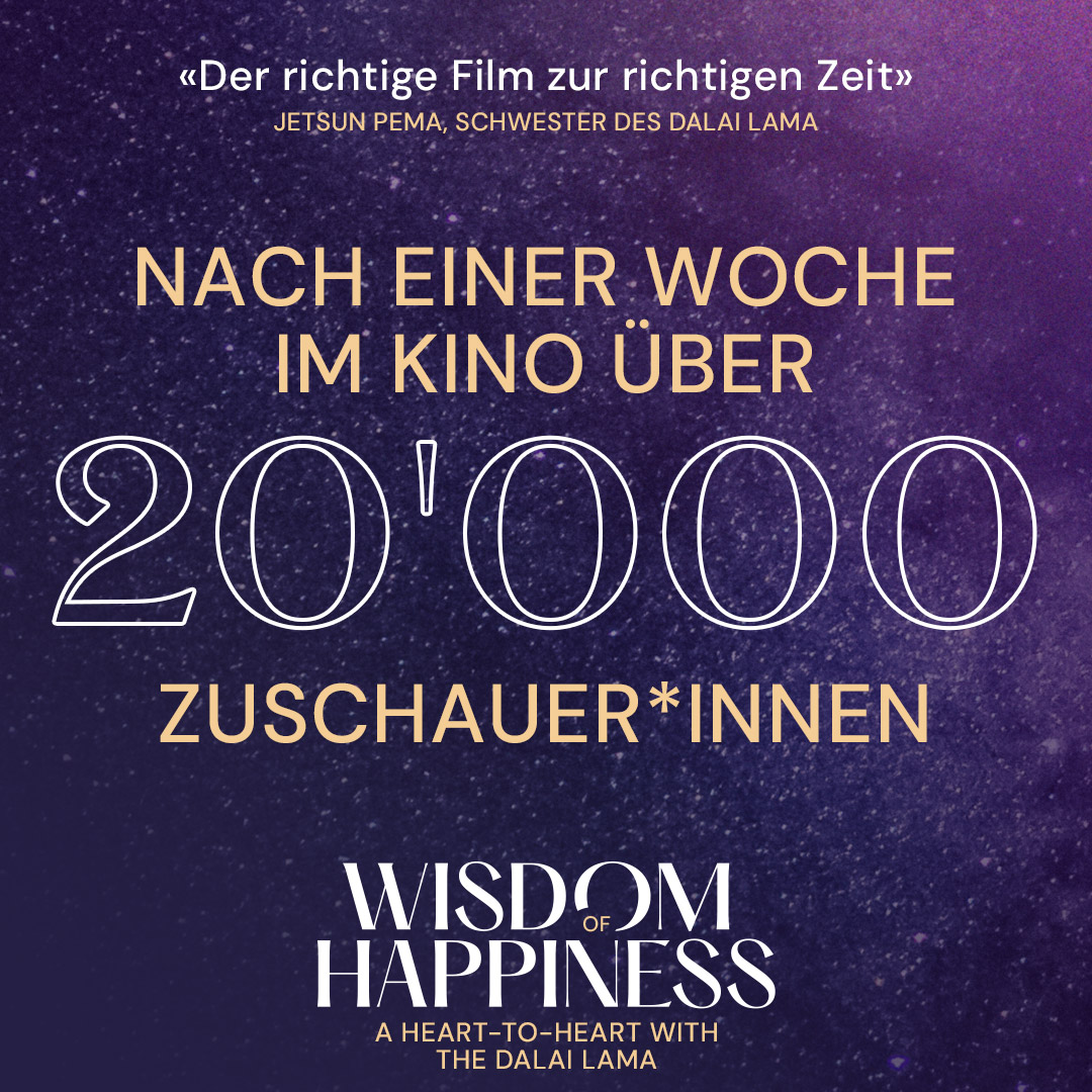 Ein ❤️-liches Dankeschön an bereits über 20'000 Zuschauer:innen! WISDOM OF HAPPINESS ist eine inspirierende Reise für Jung und Alt – ein Film, der genau zur richtigen Zeit kommt ✨ Weiterhin überall im Kino!

#compassion #dalailama #wisdomofhappiness #buddhism #richardgere #tibet