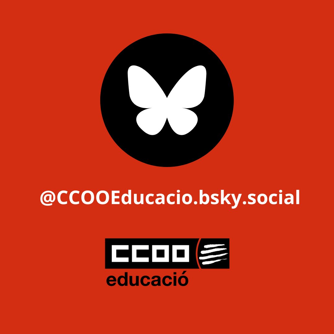 🦋 A partir d'ara també ens podeu llegir a bluesky

🦋 ccooeducacio.bsky.social
