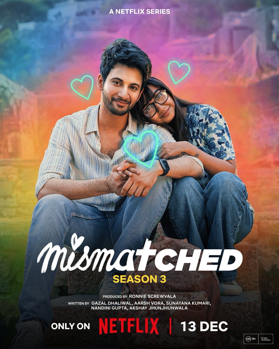 CinemaRare (@cinemararein) on Twitter photo #Mismatched S3 (2024), now streaming on <a href="/NetflixIndia/">Netflix India</a>.
Ft. <a href="/iammostlysane/">Prajakta Koli</a> <a href="/rohitssaraf/">Rohit Saraf</a> <a href="/MuskkaanJaferi/">Muskkaan Jaferi</a> <a href="/taaruk/">taaruk raina</a> <a href="/HeyAhsaasChanna/">Ahsaas Channa</a> #AbhinavSharma <a href="/vidyaMmalavade/">Vidya M Malavade</a> <a href="/rannvijaysingha/">Rannvijay Singha</a> <a href="/garimayajnik/">Garima Yajnik</a> <a href="/Dipannitasharma/">Dipannita Sharma</a> & #JugalHansraj.
<a href="/MrAkvarious/">Akarsh Khurana</a> <a href="/adhaar88/">Adhaar</a> <a href="/gazalstune/">Gazal Dhaliwal</a> <a href="/aarshasauras/">Aarsh</a> #Mismatched S3 (2024), now streaming on <a href="/NetflixIndia/">Netflix India</a>.
Ft. <a href="/iammostlysane/">Prajakta Koli</a> <a href="/rohitssaraf/">Rohit Saraf</a> <a href="/MuskkaanJaferi/">Muskkaan Jaferi</a> <a href="/taaruk/">taaruk raina</a> <a href="/HeyAhsaasChanna/">Ahsaas Channa</a> #AbhinavSharma <a href="/vidyaMmalavade/">Vidya M Malavade</a> <a href="/rannvijaysingha/">Rannvijay Singha</a> <a href="/garimayajnik/">Garima Yajnik</a> <a href="/Dipannitasharma/">Dipannita Sharma</a> & #JugalHansraj.
<a href="/MrAkvarious/">Akarsh Khurana</a> <a href="/adhaar88/">Adhaar</a> <a href="/gazalstune/">Gazal Dhaliwal</a> <a href="/aarshasauras/">Aarsh</a>