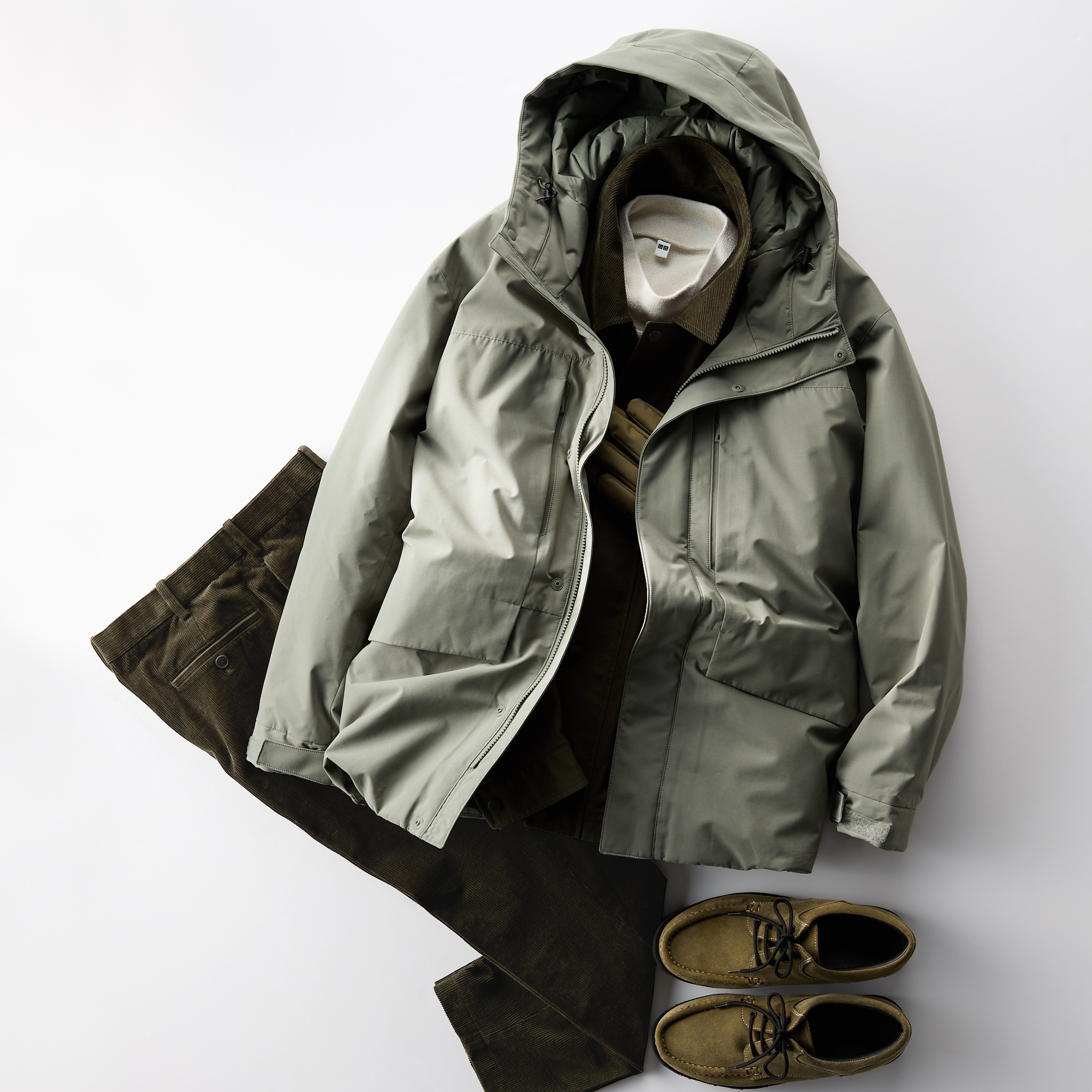 即日無料配送可【未使用】UNIQLO ハイブリッドダウンパーカXL