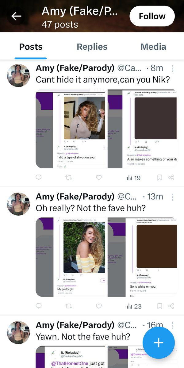 FearlessQueenN5's tweet photo. @KingofBikers156 Here she is admitting it again, and just yesterday she randomly found an old account from 2017 and was posting Nik's tweets from years ago, which is odd https://t.co/3sKGHBDgMk