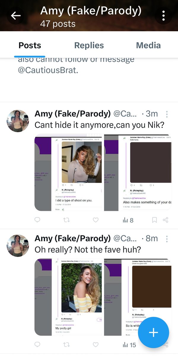FearlessQueenN5's tweet photo. @KingofBikers156 Here she is admitting it again, and just yesterday she randomly found an old account from 2017 and was posting Nik's tweets from years ago, which is odd https://t.co/3sKGHBDgMk