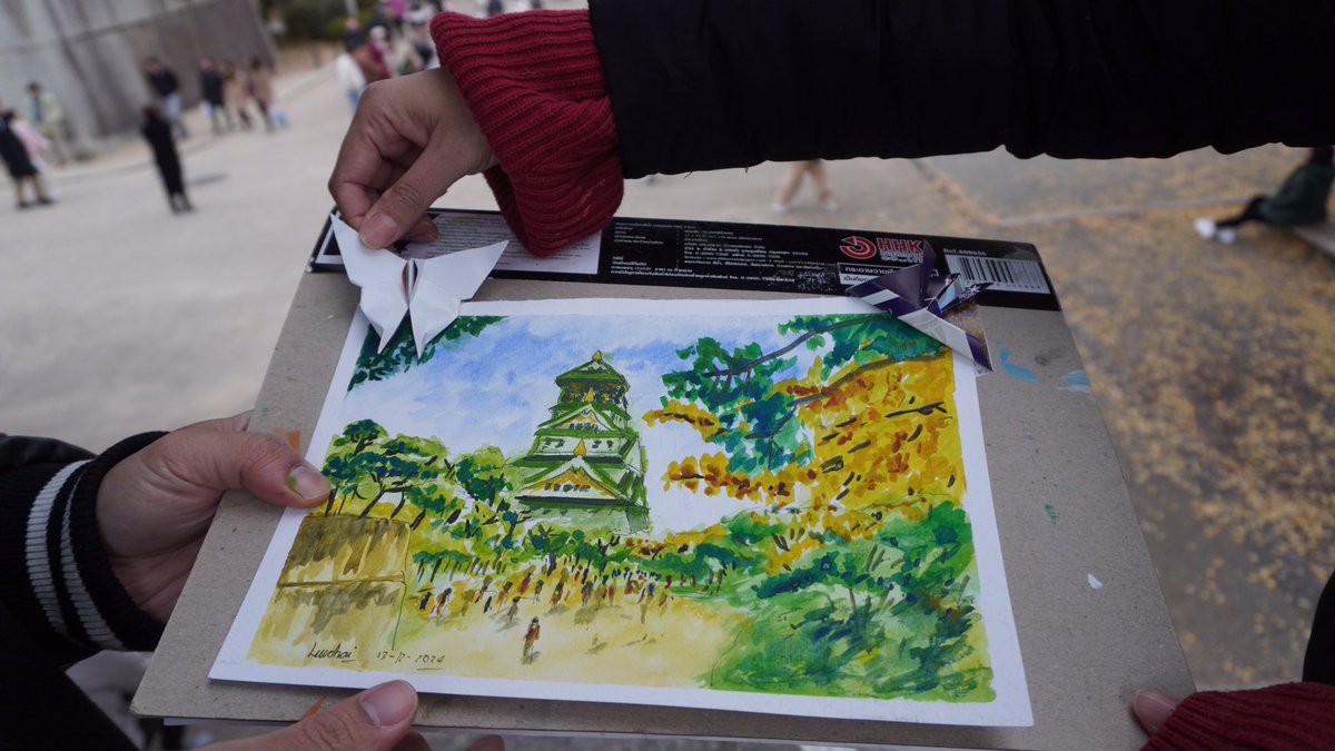 maartstudio's tweet image. Sketch travel Osaka Castle วันนี้มาสเก็ตปราสาทโอซาก้าครับ เดี๋ยวกลับไปวาดสี acrylic ลงบนผ้าใบครับ 🇯🇵🎊 #sketch #sketchbook #sketchtravel #เที่ยวด้วยวาดด้วย #Gopaint #osakacastle🏯 #watercolor #maartstudiobangkok #thacca