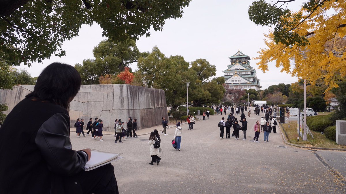 maartstudio's tweet image. Sketch travel Osaka Castle วันนี้มาสเก็ตปราสาทโอซาก้าครับ เดี๋ยวกลับไปวาดสี acrylic ลงบนผ้าใบครับ 🇯🇵🎊 #sketch #sketchbook #sketchtravel #เที่ยวด้วยวาดด้วย #Gopaint #osakacastle🏯 #watercolor #maartstudiobangkok #thacca