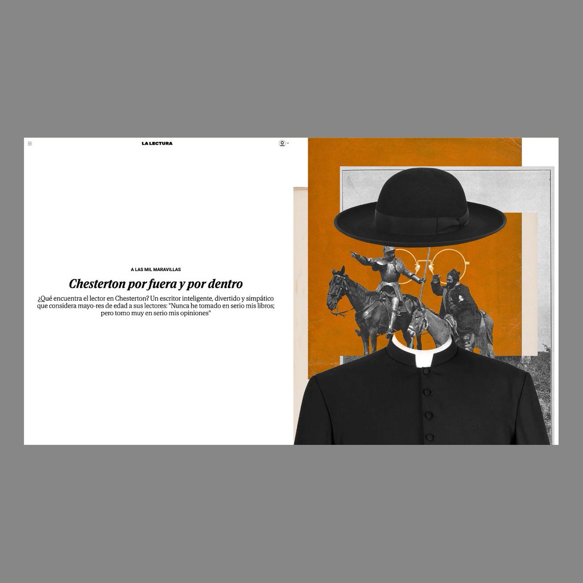 laboliespat's tweet photo. Chesterton por fuera y por dentro.

Ilustración para @LaLectura_EM  de @elmundoes 

Artículo de @TrapielloAndres 
D.A. @Maria_Gonzalz_ 

Viernes 13.12.24

#elmundo #lalectura #trapiello #alasmilmaravillas #ilustracion #ilustracioneditorial  #patriciabolinches https://t.co/D9fqpmbTzx