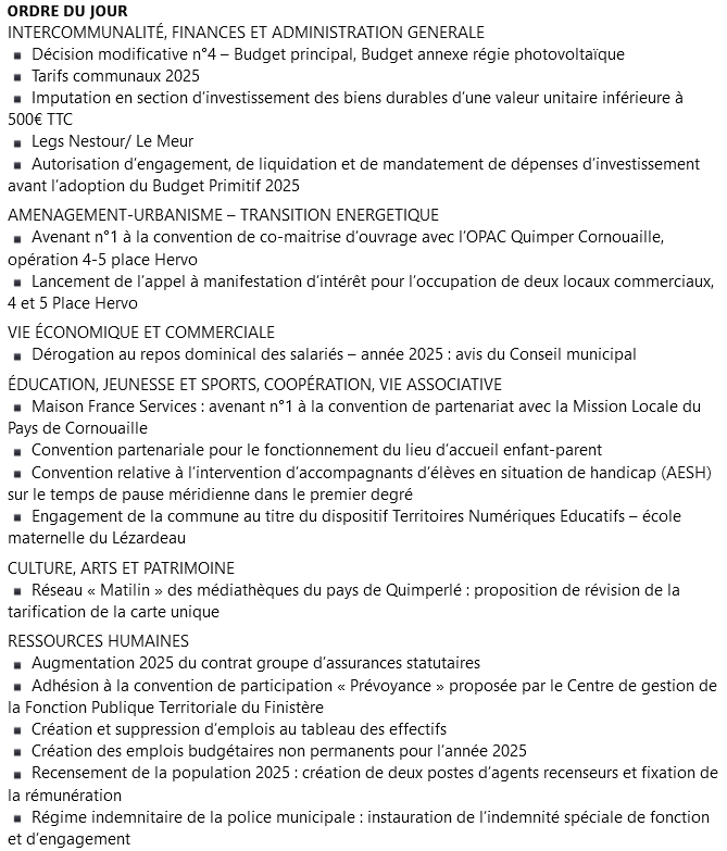 Le prochain Conseil municipal de #Quimperlé se tiendra
📆Mardi 17 décembre à 18h
📍Espace Benoîte-Groult, 3 Avenue de Coat-Kaër
💻Il sera retransmis en direct sur astydeme.fr/conseil-quimpe…