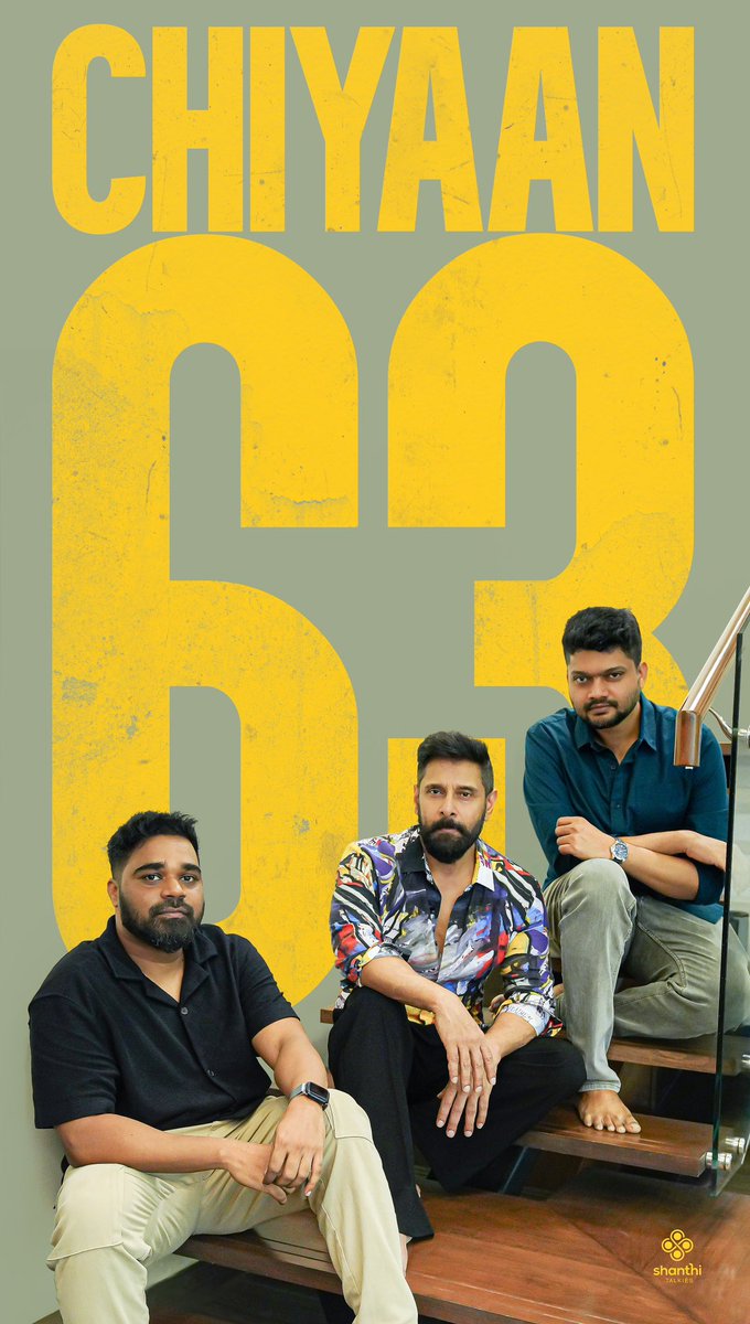 Vikram (@chiyaan) on Twitter photo Thrilled to team up with <a href="/iamarunviswa/">arun Viswa</a> & <a href="/madonneashwin/">Madonne Ashwin</a> .. a combo on fire. Looking forward to an exhilarating collaboration.
#Chiyaan63 Thrilled to team up with <a href="/iamarunviswa/">arun Viswa</a> & <a href="/madonneashwin/">Madonne Ashwin</a> .. a combo on fire. Looking forward to an exhilarating collaboration.
#Chiyaan63