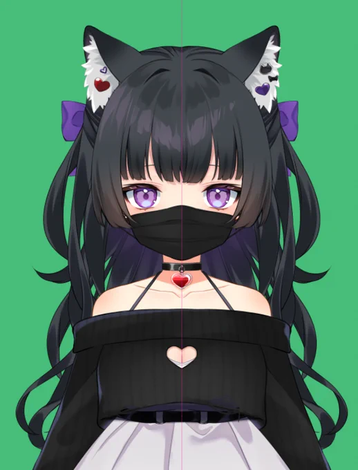 そういえば魂が消滅して産まれなかった地雷にゃんこもツーサイドアップぽい 