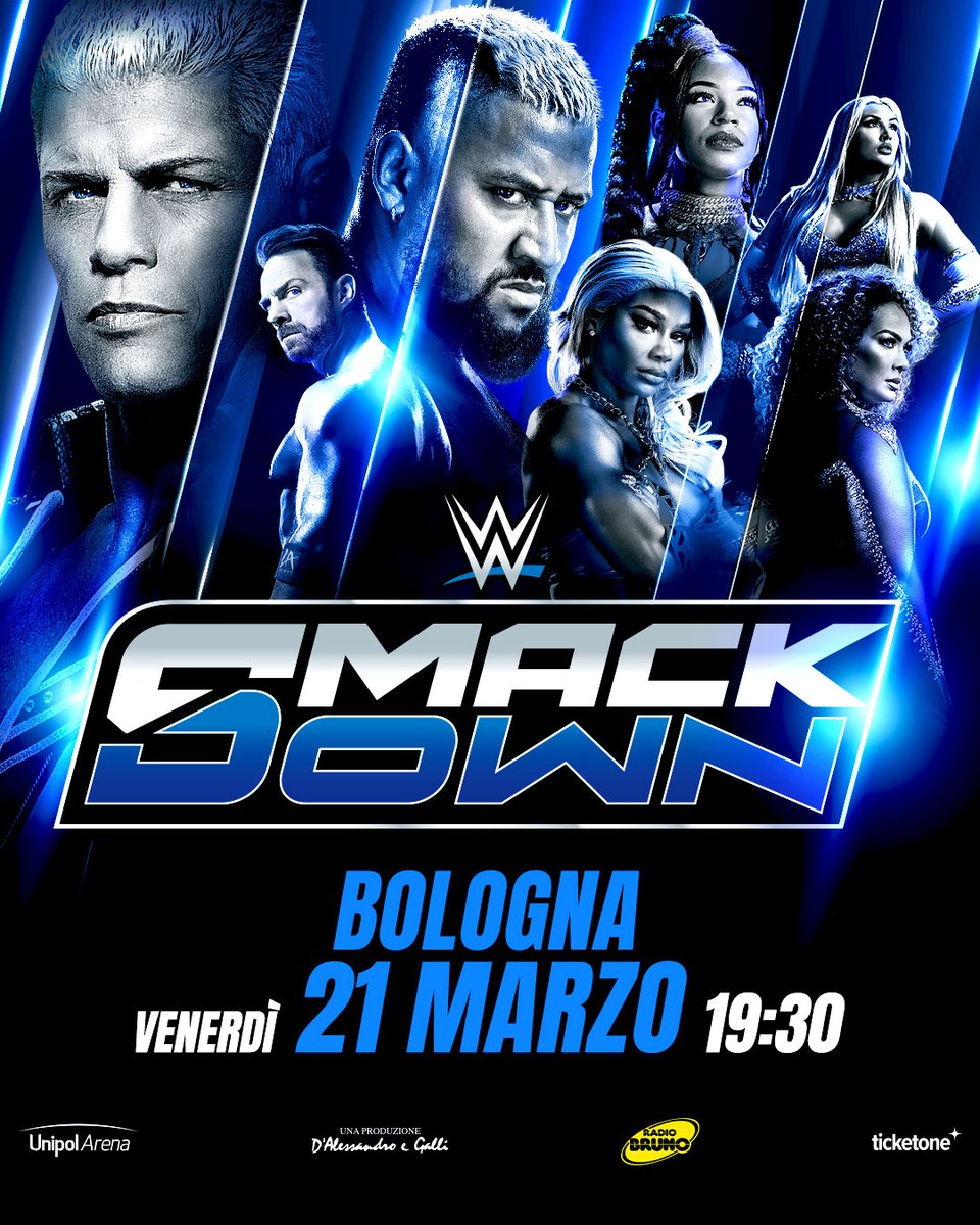 WWEItalia's tweet photo. 🚨 È IL MOMENTO! 🚨 I biglietti per la data di #SmackDown a Bologna sono disponibili ADESSO! 🇮🇹🤩

Assicurati il tuo posto 👉 https://t.co/9QzpX0AxVX https://t.co/dNIdMUa8L9