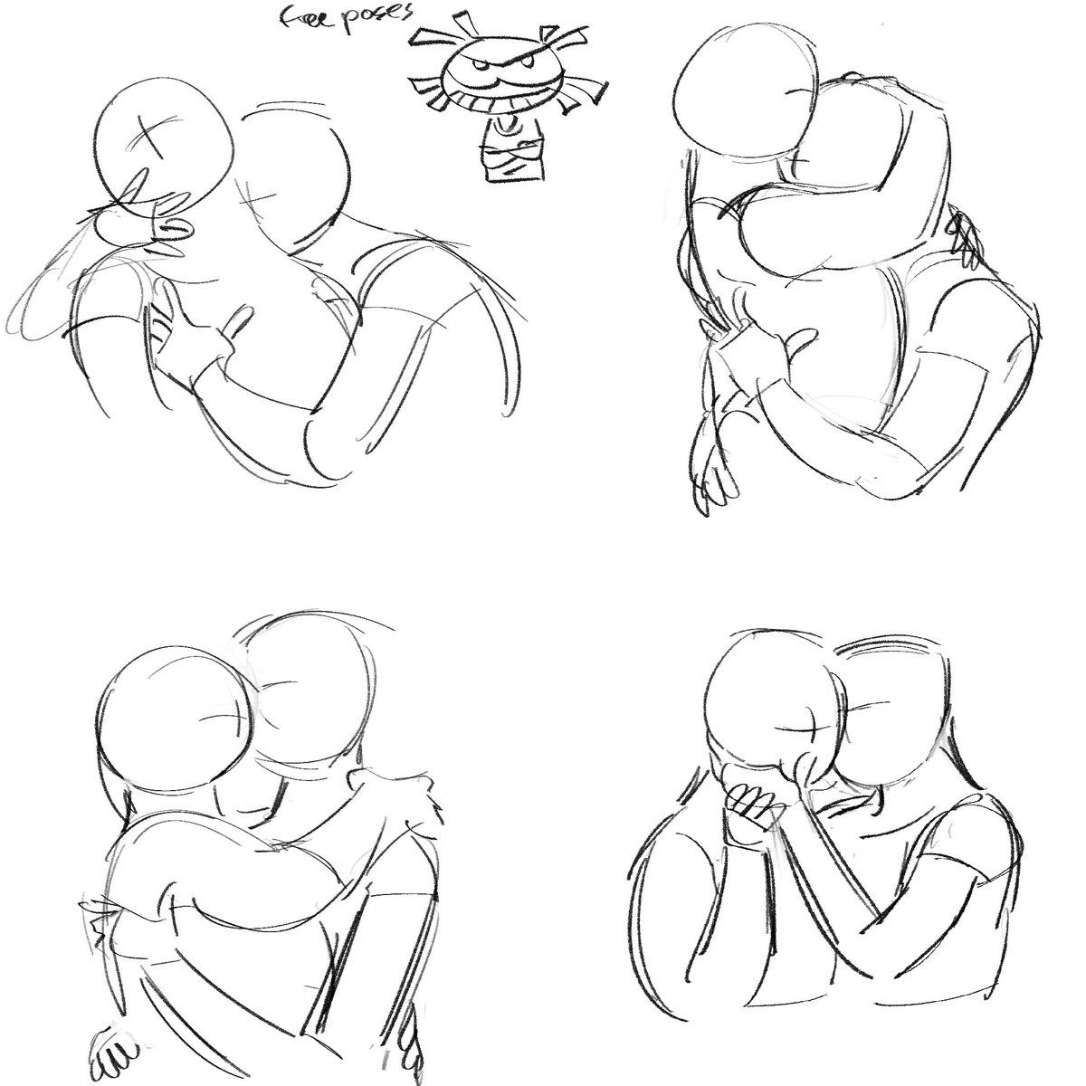 FishsPencil's tweet photo. poses I drew free to use for reference
(Thou, dont recommend drawing on them. These were made to be referenced) https://t.co/fMZZ1C9eon