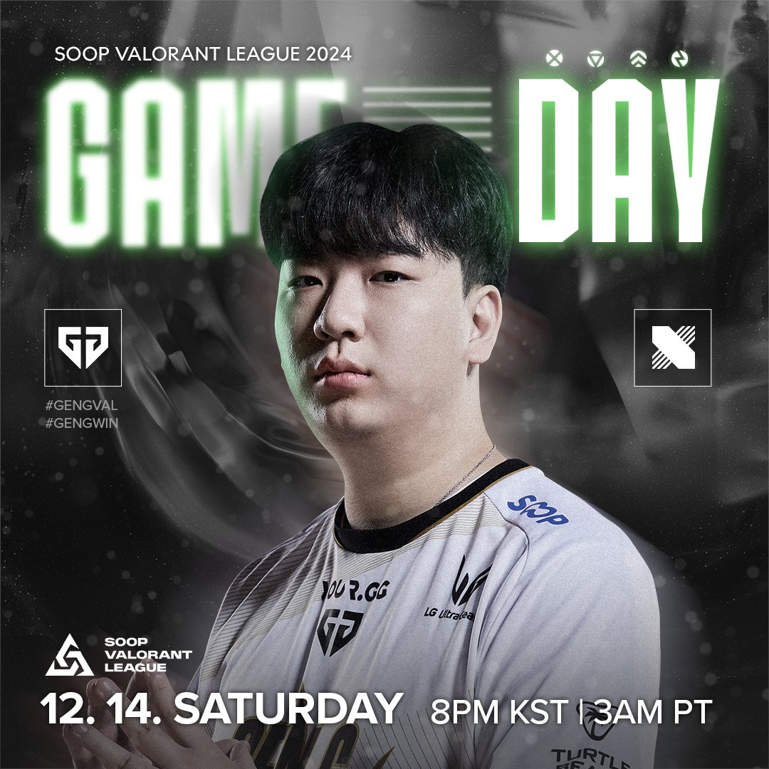 geng_gold's tweet photo. 📍 𝐒𝐎𝐎𝐏 𝐕𝐀𝐋𝐎𝐑𝐀𝐍𝐓 𝐋𝐄𝐀𝐆𝐔𝐄 vs @DRX_VALORANT
⏰ 𝐊𝐑/𝐉𝐏 8PM | 𝐏𝐓 3AM | 𝐌𝐘/𝐒𝐆 7PM | 𝐈𝐃𝐍/𝐓𝐇 6PM
📺 Broadcast
SOOP : https://t.co/fhjH563oYb
💻 Co-streamers
ᴋʀ Kimdoenmo : https://t.co/aQnEpRoMJn
#TIGERNATION #GENGWIN #GENGVAL #LETSGO2025 #SVL #발로란트
