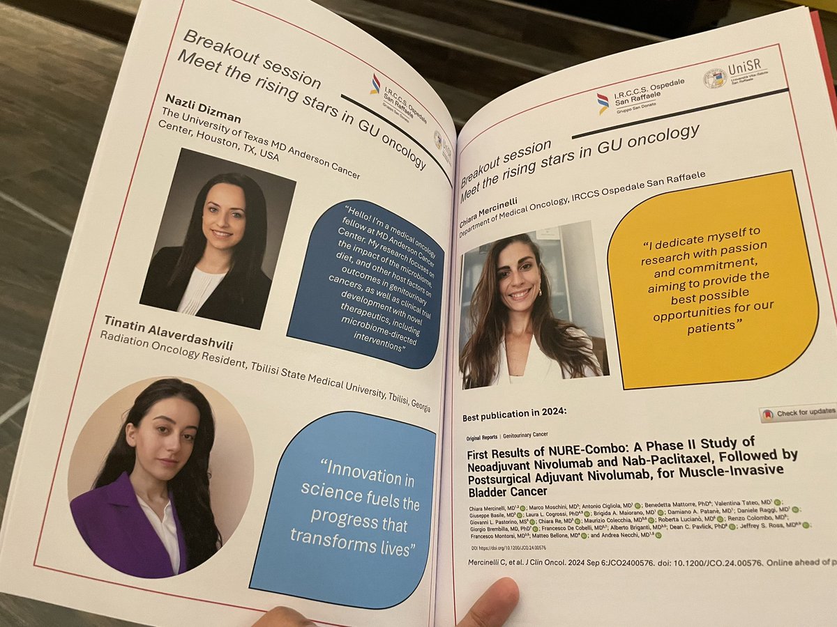montypal's tweet photo. Open up the program book for #GURetreat24 & you will see immediately the uniqueness of @AndreaNecchi’s meeting - no unnecessary focus on senior faculty bios; instead, 6 pages devoted to fellows, junior faculty & their accomplishments - @NazliDizman, @Tinnalav @vale_tateo @Anto_cigliola @BrigidaMaiorano @CMercinelli @gio_pasto_real @rach_daher et al! Tremendous group publishing in journals like @NatureMedicine, @JCO_ASCO, @JAMANetworkOpen, @EUplatinum & more!