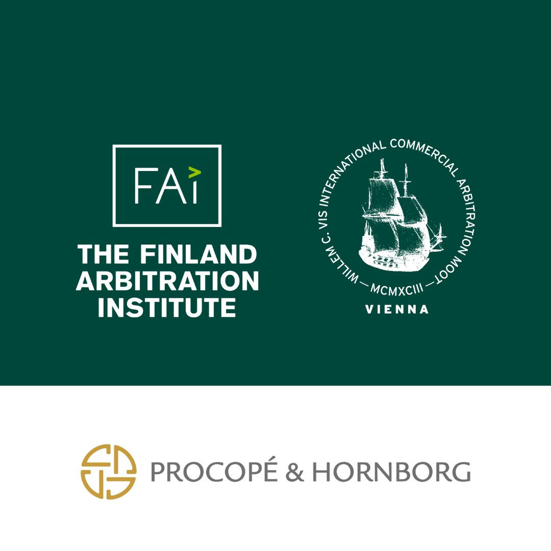 We are honored to partner with the Finland Arbitration Institute (FAI) as a sponsor for events connected to the 32nd #VisMoot and 22nd #VisEastMoot! Good luck to all competing teams 🙏 Read more about our sponsorship here: bit.ly/4f6hJzn 🔗