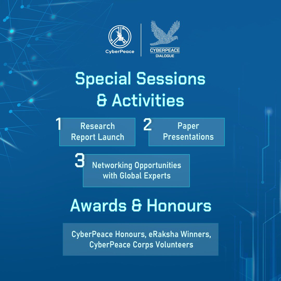 cyberpeaceworld's tweet photo. #CyberPeaceDialogue is back. Bigger than before, it is bringing a plethora of insights and knowledge for you. 📊
🌟 Register NOW
🔗Link https://t.co/hPRPpEg4zR
#CyberPeace☮️ #CyberSecurity #DigitalFuture #Events https://t.co/uggiOkJO4a