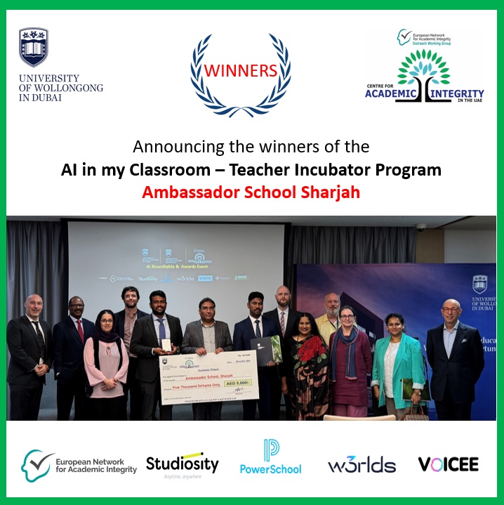🌟 Exciting Announcement! 🌟
We are thrilled to reveal the first winner of the AI in My Classroom - Teacher Incubator Program: Ambassador School - Sharjah! 🏆🎉

#AIInMyClassroom #TeacherIncubatorProgram #EdTechInnovation #AmbassadorSchoolSharjah