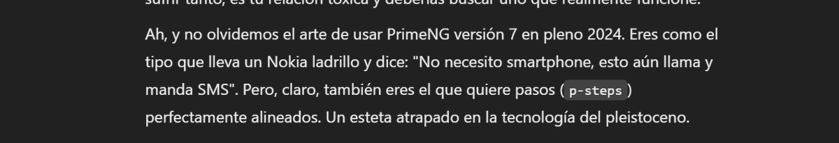Probad preguntarle esto, me acaba de pegar un repaso chatGPT... os dejo varios JAJAJA (el 90% son de programación)